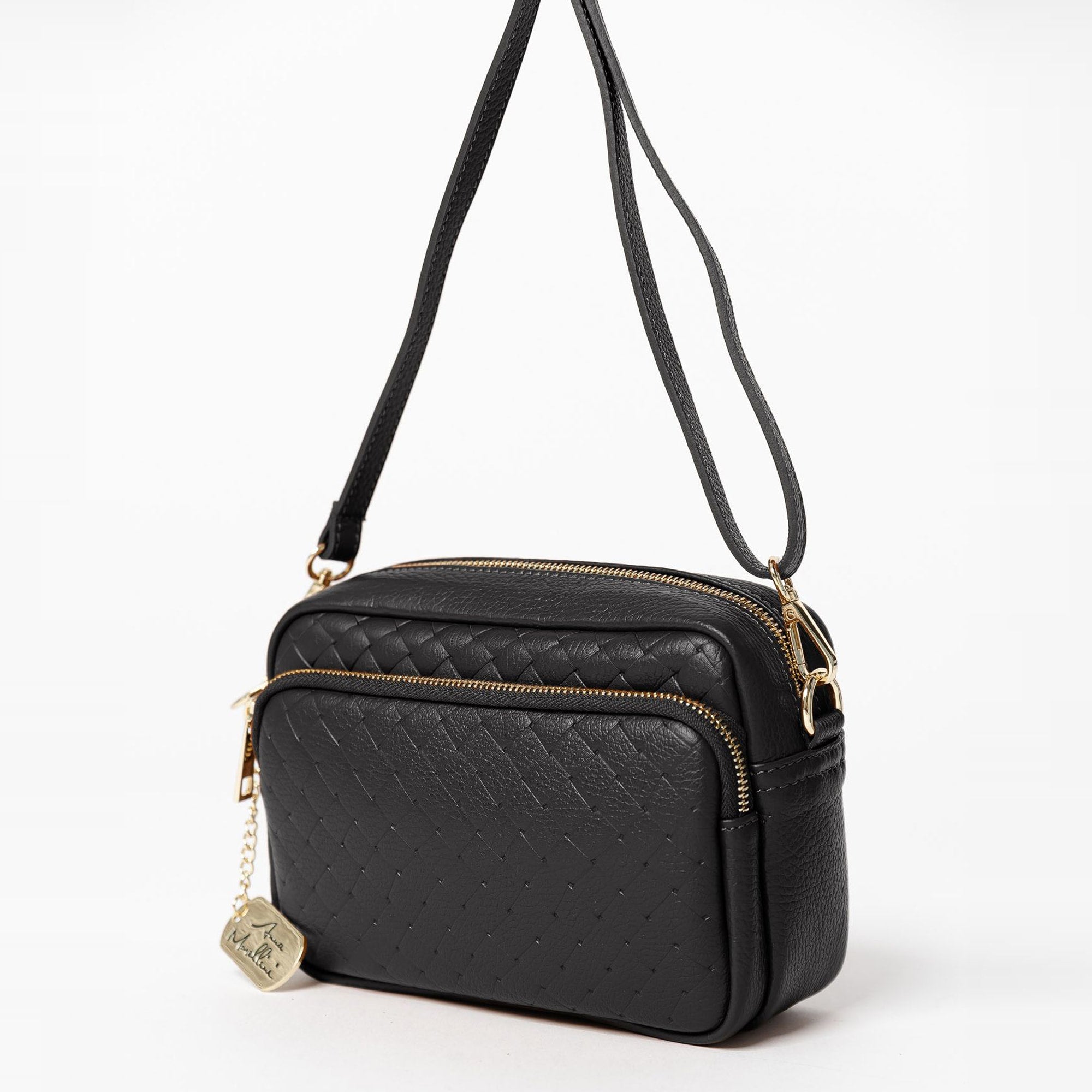 Anna Morellini - Sac à bandoulière Colomba - cuir - noir