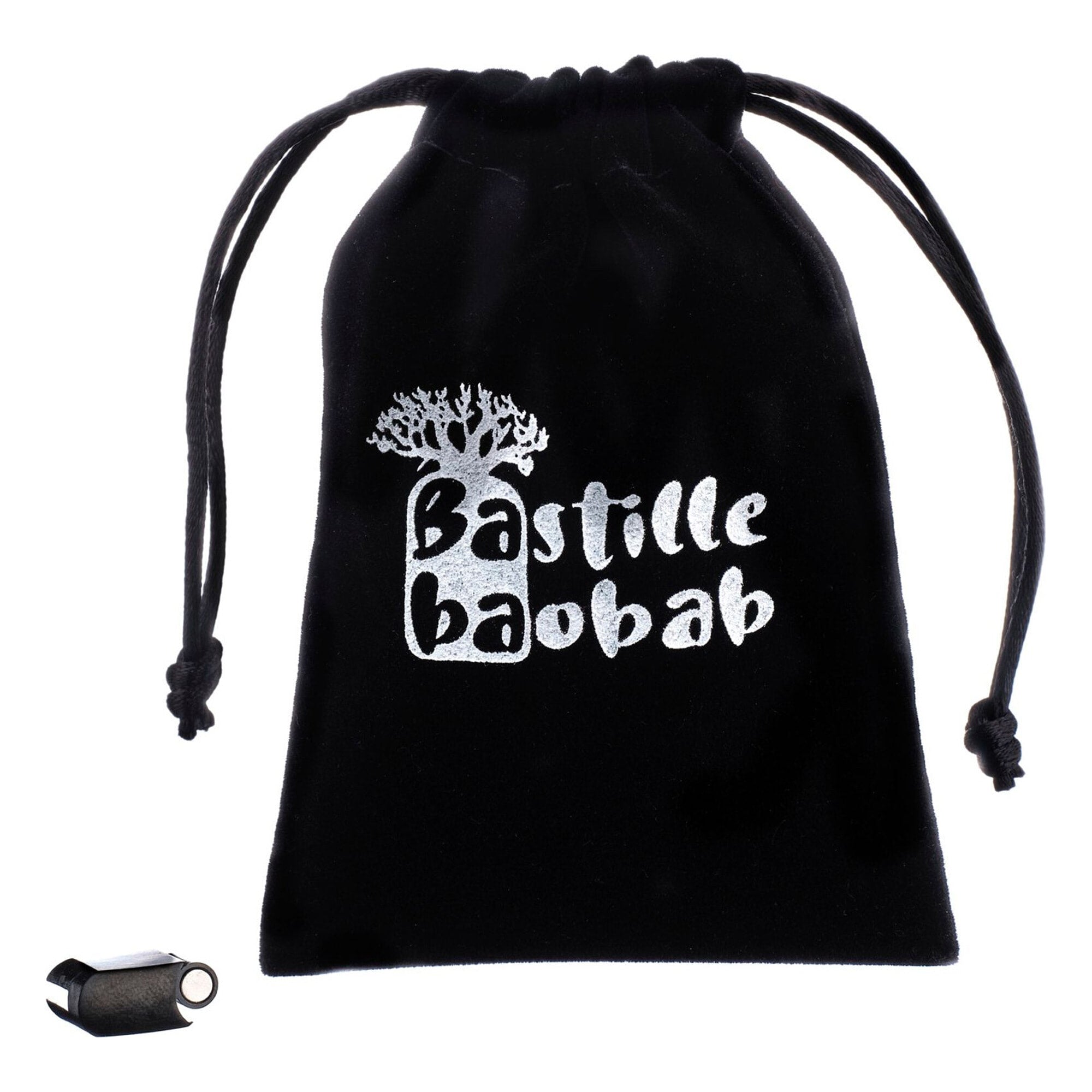 Bracelet Monceau - cuir - pierres naturelles - noir