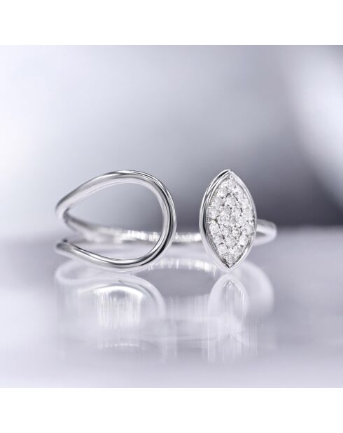 Caratelli Bague Luna Diamant 0.086 ct or blanc