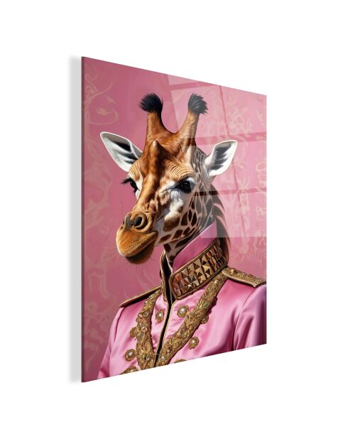 Impression Acrylique Girafe Imperial Pink Parade Rose
