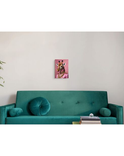 Impression Acrylique Girafe Imperial Pink Parade Rose