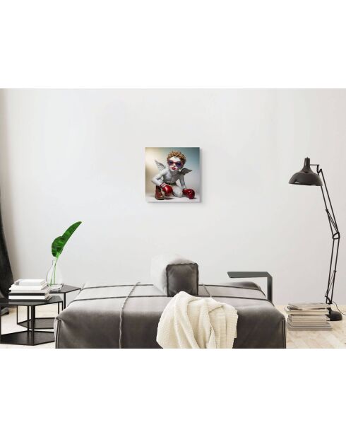 Impression Acrylique Putto Boxeur Multicolore