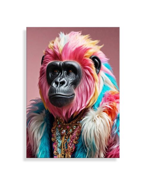 Impression Acrylique Gorilla Peace & Joy Parade Multicolore