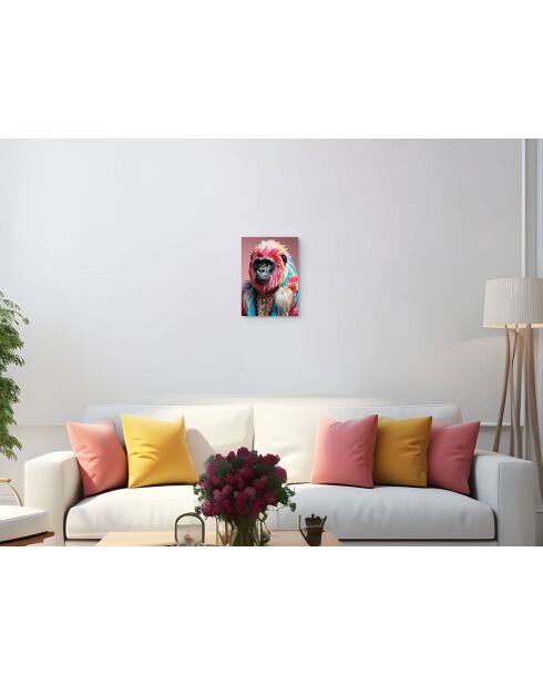 Impression Acrylique Gorilla Peace & Joy Parade Multicolore