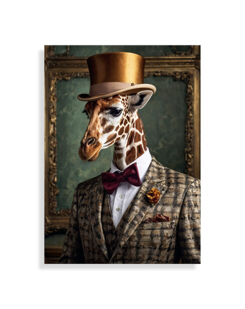 Impression Acrylique Giraffe Noblesse Parade Multicolore