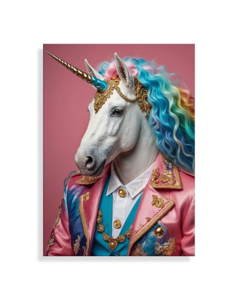 Impression Acrylique Défilé de La Paix et de La Joie des Licornes Multicolore