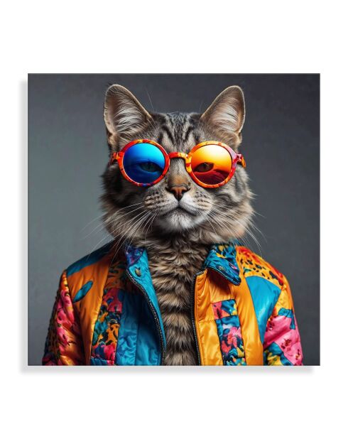 Impression Acrylique Cat Trendy Parade Multicolore