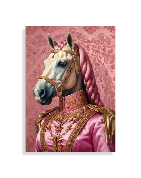 Impression Acrylique Cheval de Parade Rose Impérial Rose