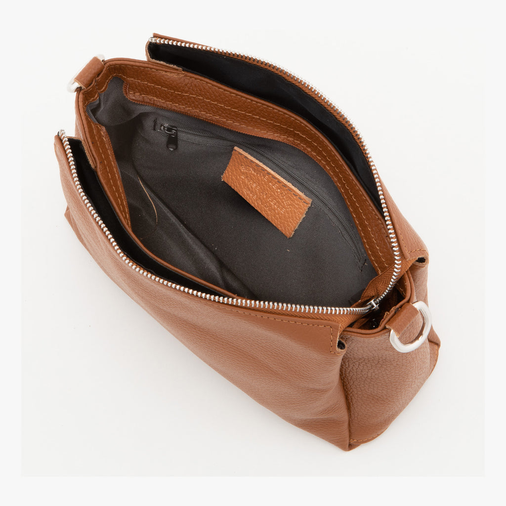 Anna Morellini - Sac à bandoulière Melfi - cuir - marron