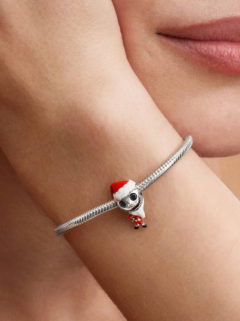 Charm Disney L'Étrange Noël de Monsieur Jack Jack Skellington Argent Massif