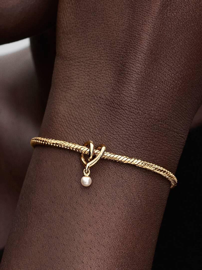 Charm Cœur Enveloppant Doré Métal doré à l'Or 14 carats