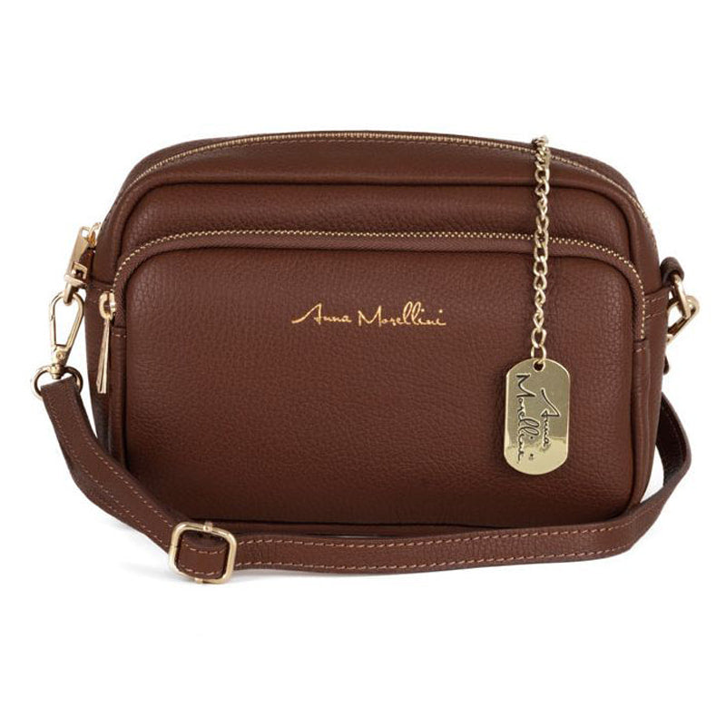 Anna Morellini - Sac à bandoulière Tabita - cuir - marron