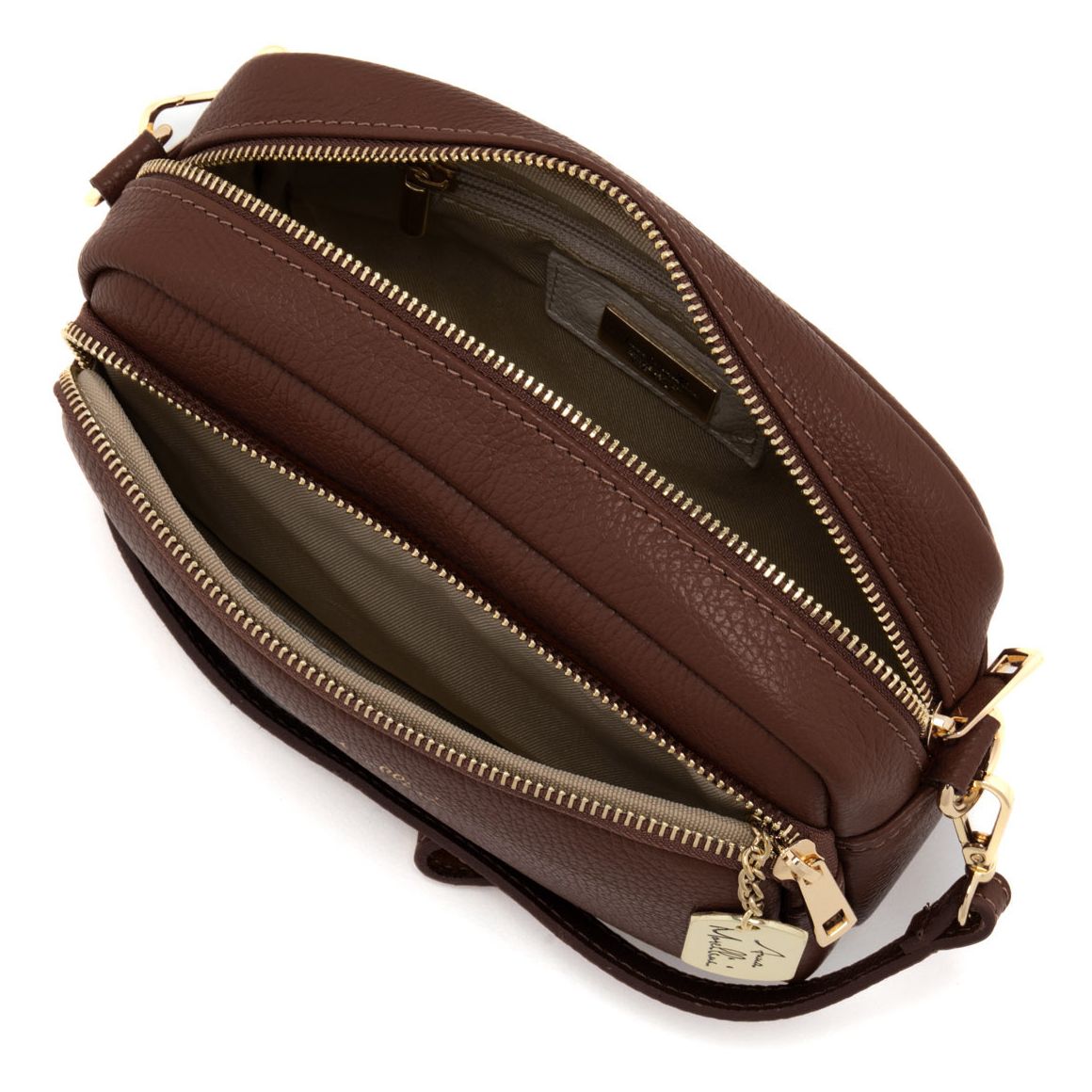 Anna Morellini - Sac à bandoulière Tabita - cuir - marron