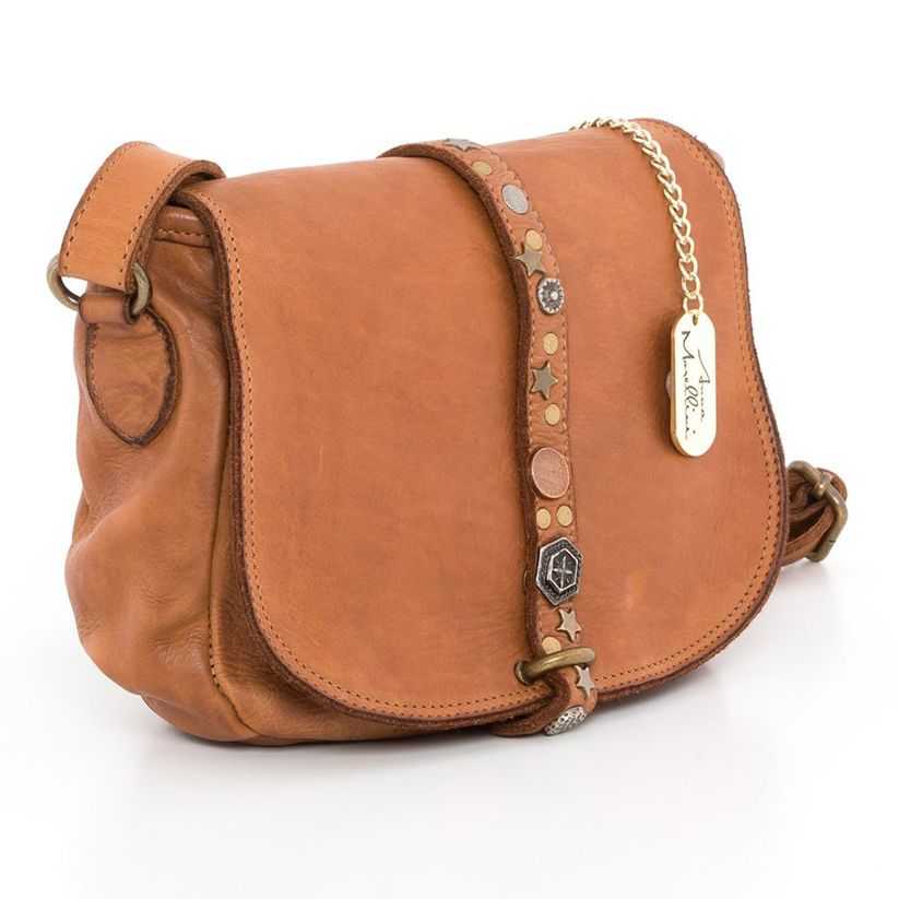 Anna Morellini - Sac à bandoulière Luigia - 100% cuir - camel