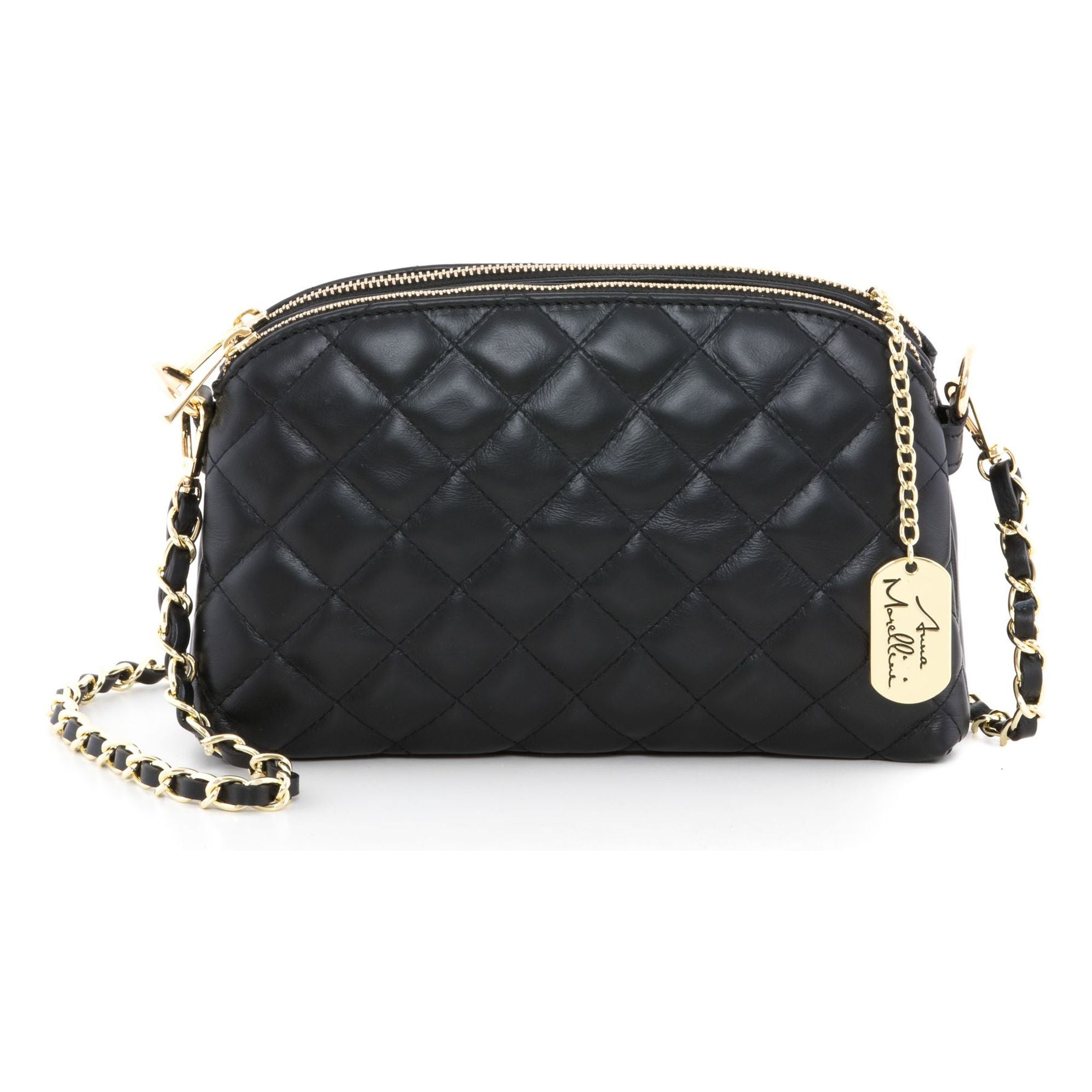 Anna Morellini - Sac à bandoulière Geltrude - 100% cuir - noir