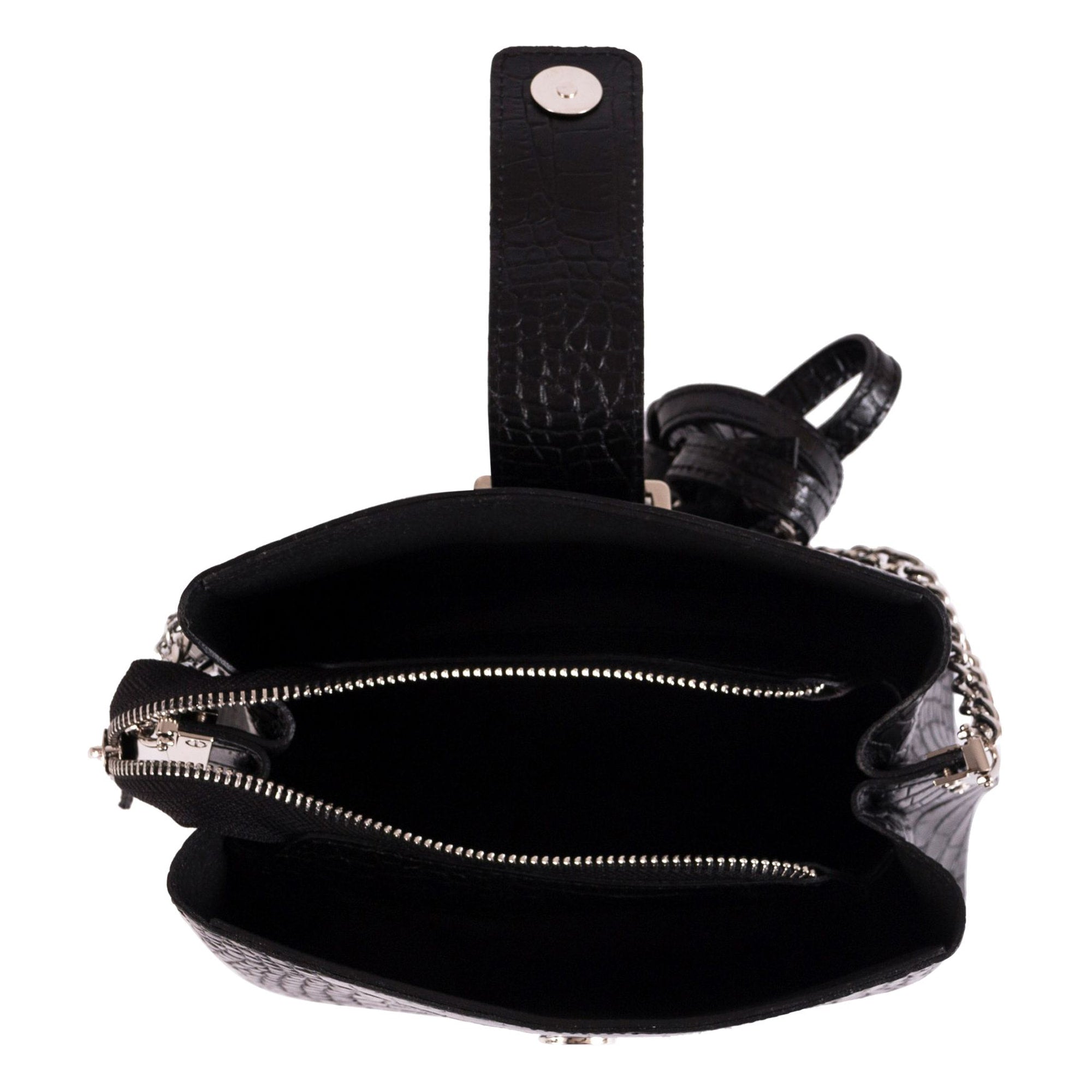 Anna Morellini - Sac à bandoulière Olivia - 100% cuir - noir