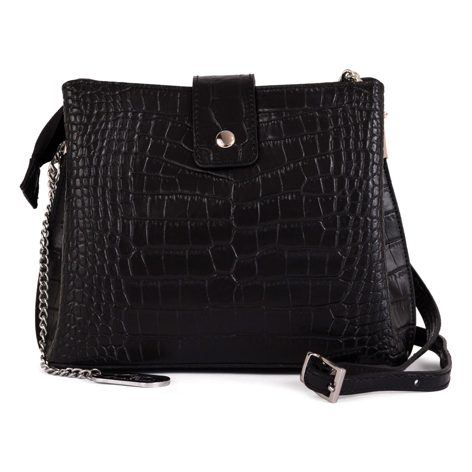 Anna Morellini - Sac à bandoulière Olivia - 100% cuir - noir