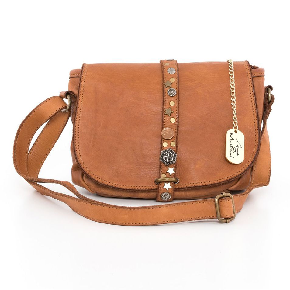 Anna Morellini - Sac à bandoulière Luigia - 100% cuir - camel