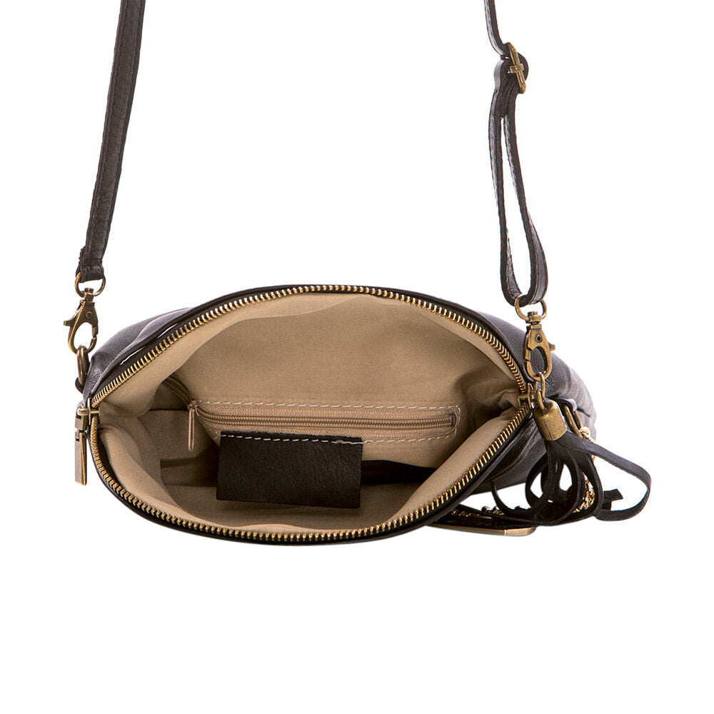 Anna Morellini - Sac à bandoulière Alice - 100% cuir - marron foncé