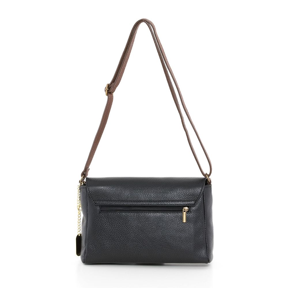 Anna Morellini - Sac à bandoulière Clementina - 100% cuir - noir et marron