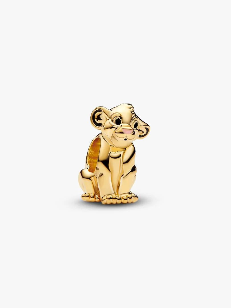Charm Disney Le Roi Lion Simba Métal doré à l'Or 14 carats
