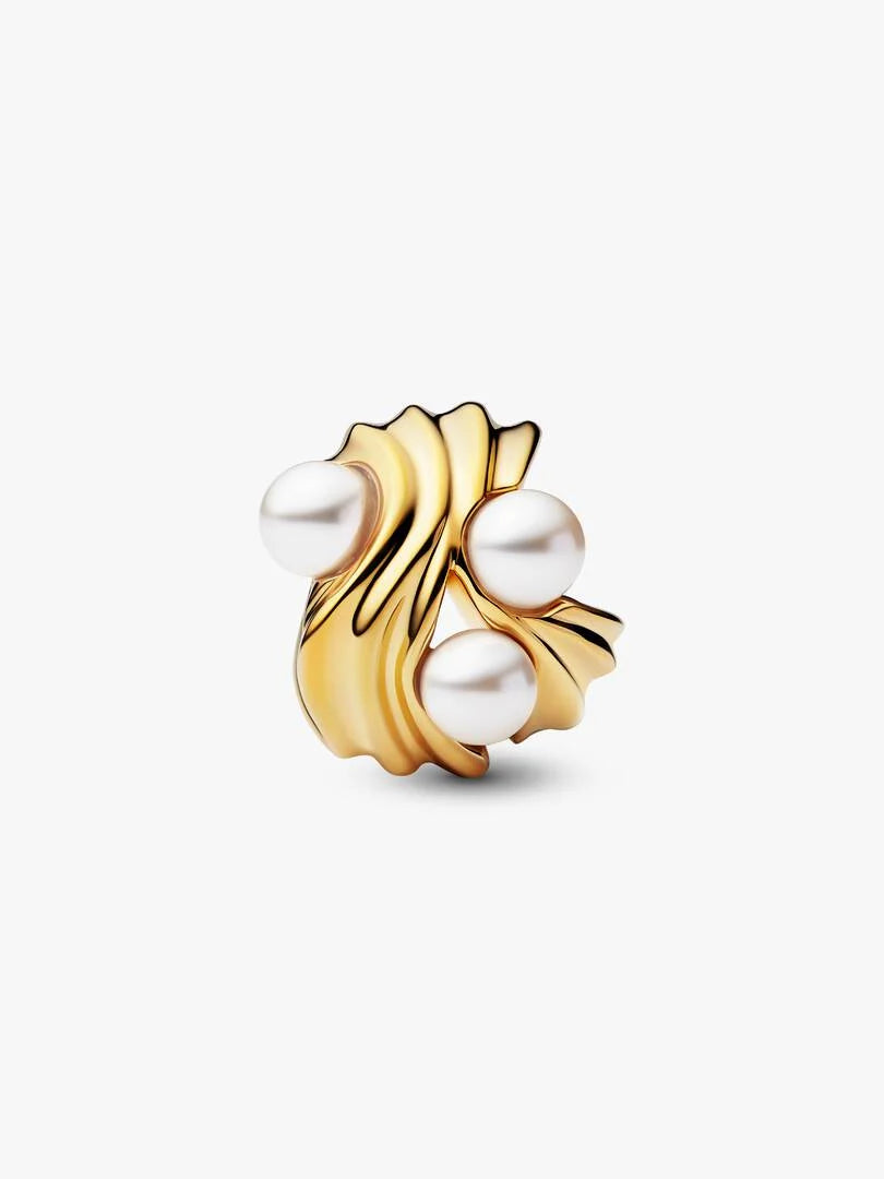 Charm Vagues Abstraites Métal doré à l'Or 14 carats