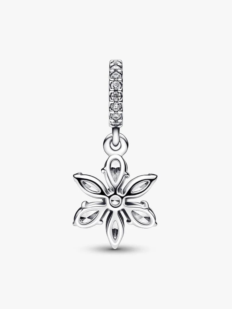 Charm Pendant Herbier Scintillant Argent Massif