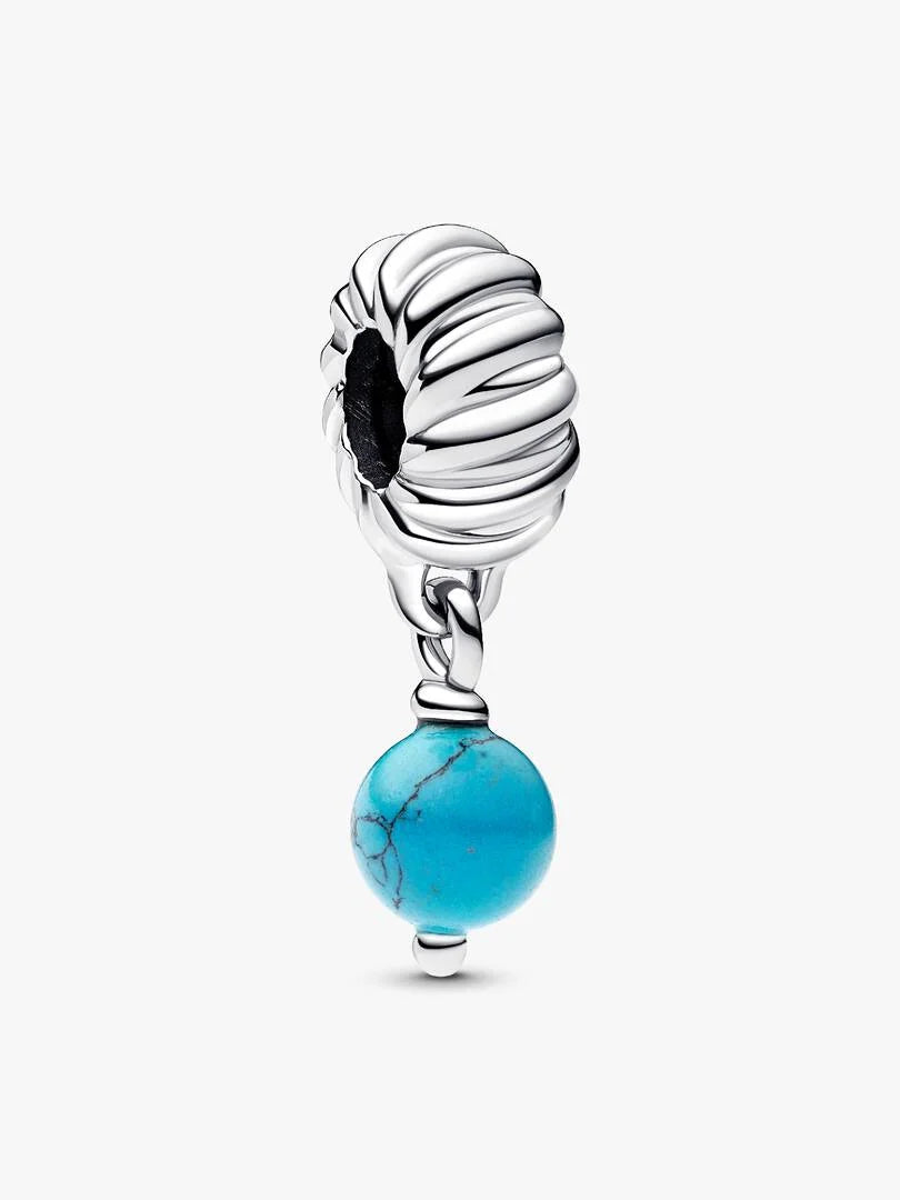 Charm Pendant Couleur Turquoise Argent Massif