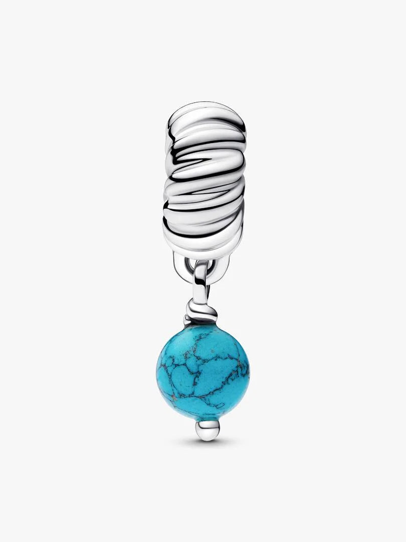 Charm Pendant Couleur Turquoise Argent Massif