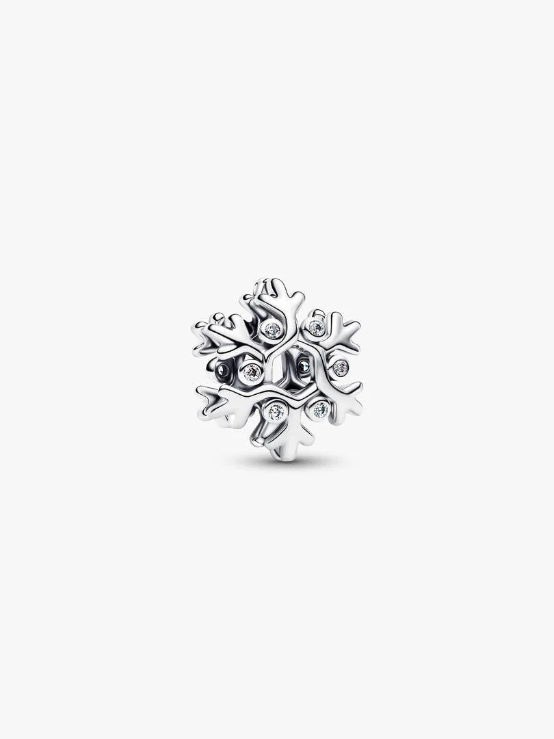 Charm Flocon de Neige Argent Massif