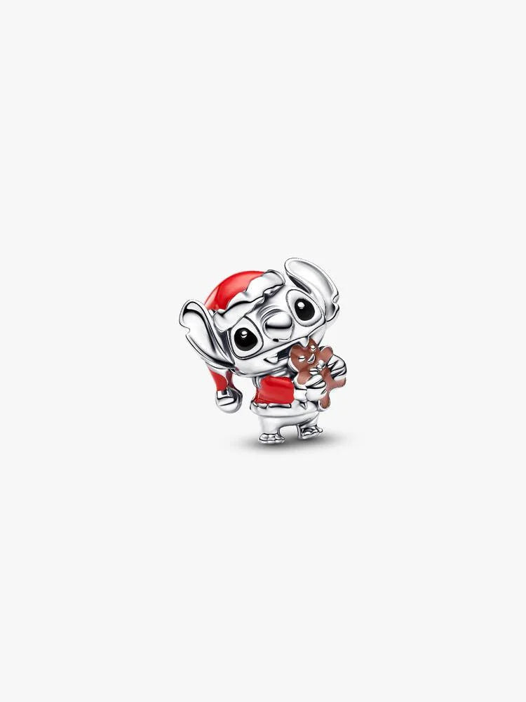Disney Stitch Holiday Charm Argent Massif