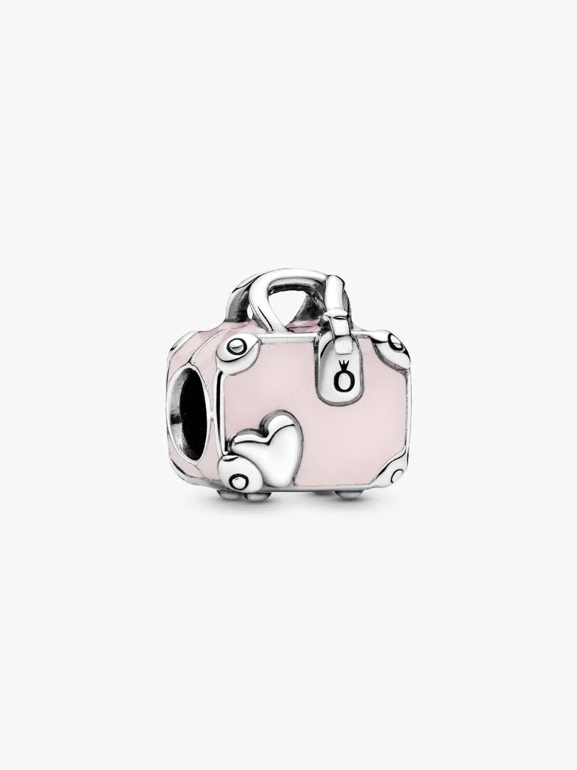 Charm Sac de Voyage Rose Argent Massif