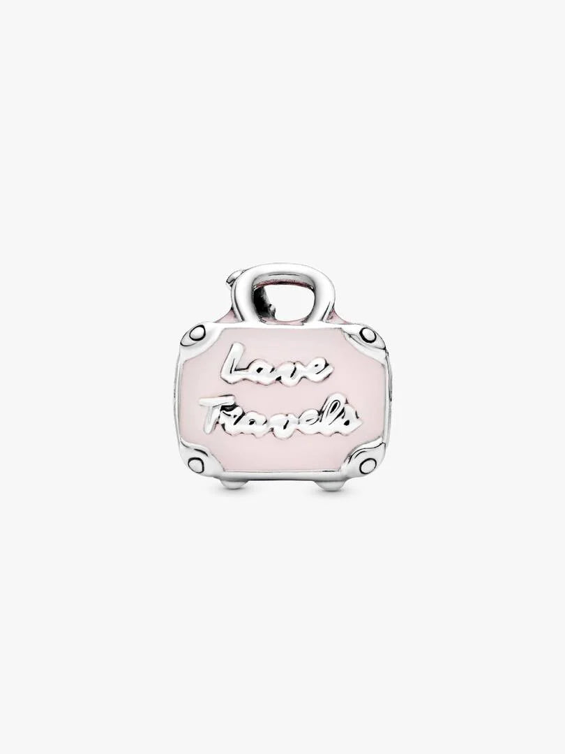 Charm Sac de Voyage Rose Argent Massif