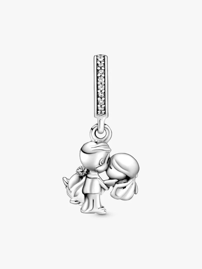 Charm Pendant Couple de Mariés Argent Massif
