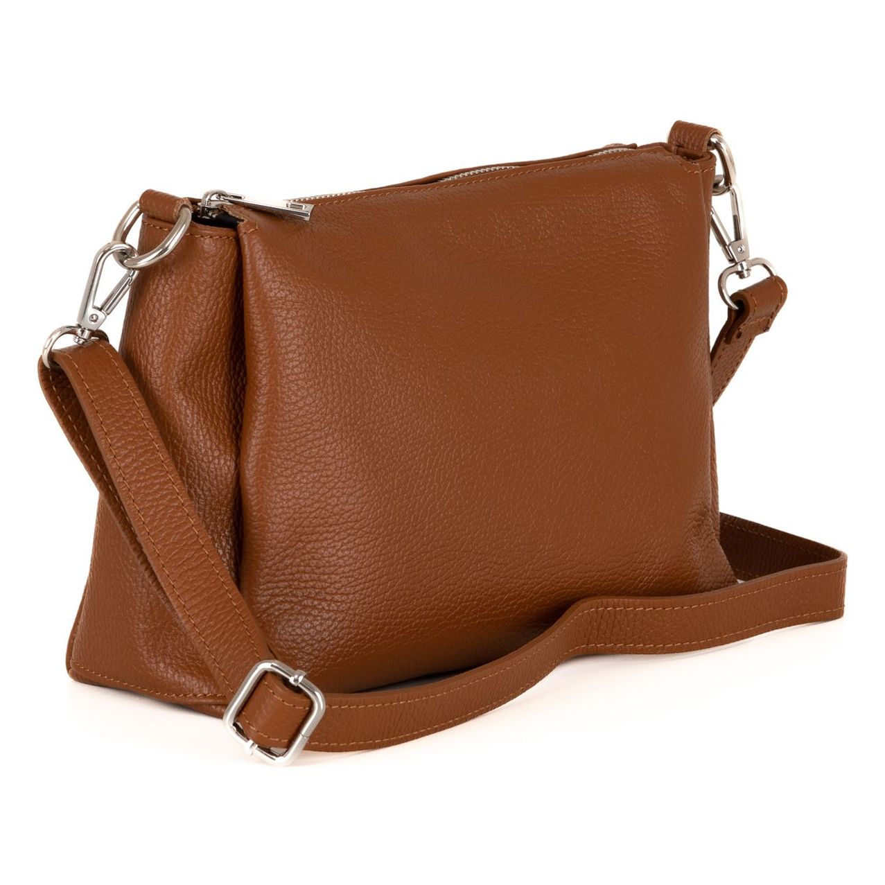 Anna Morellini - Sac à bandoulière Melfi - cuir - marron