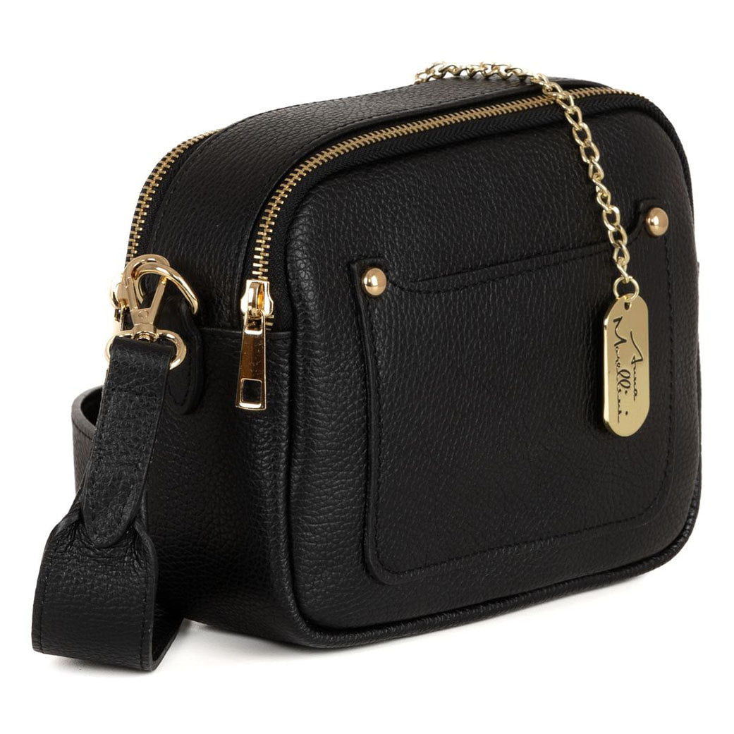 Anna Morellini - Sac à bandoulière Aldina - 100% cuir - noir