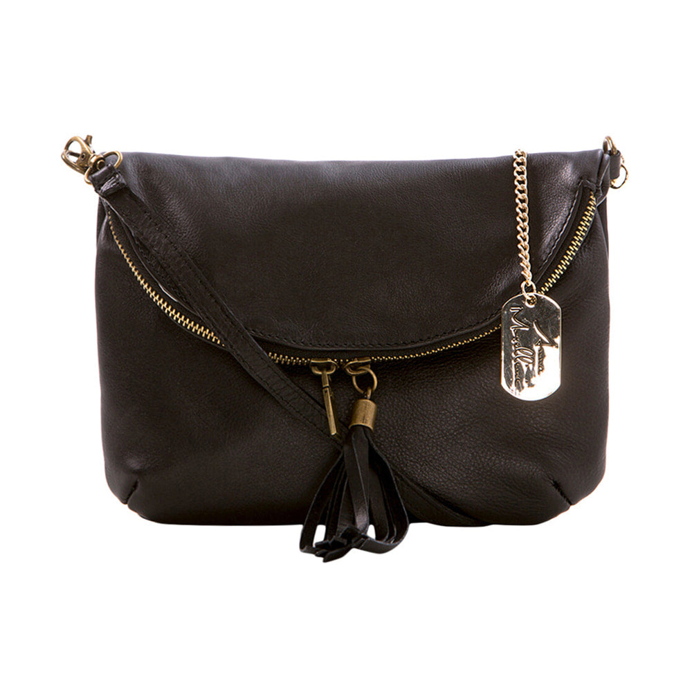 Anna Morellini - Sac à bandoulière Alice - 100% cuir - marron foncé