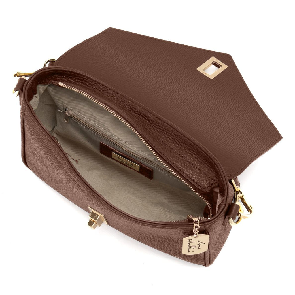 Anna Morellini - Sac à bandoulière Terina - Spring Summer 2025 - cuir - marron