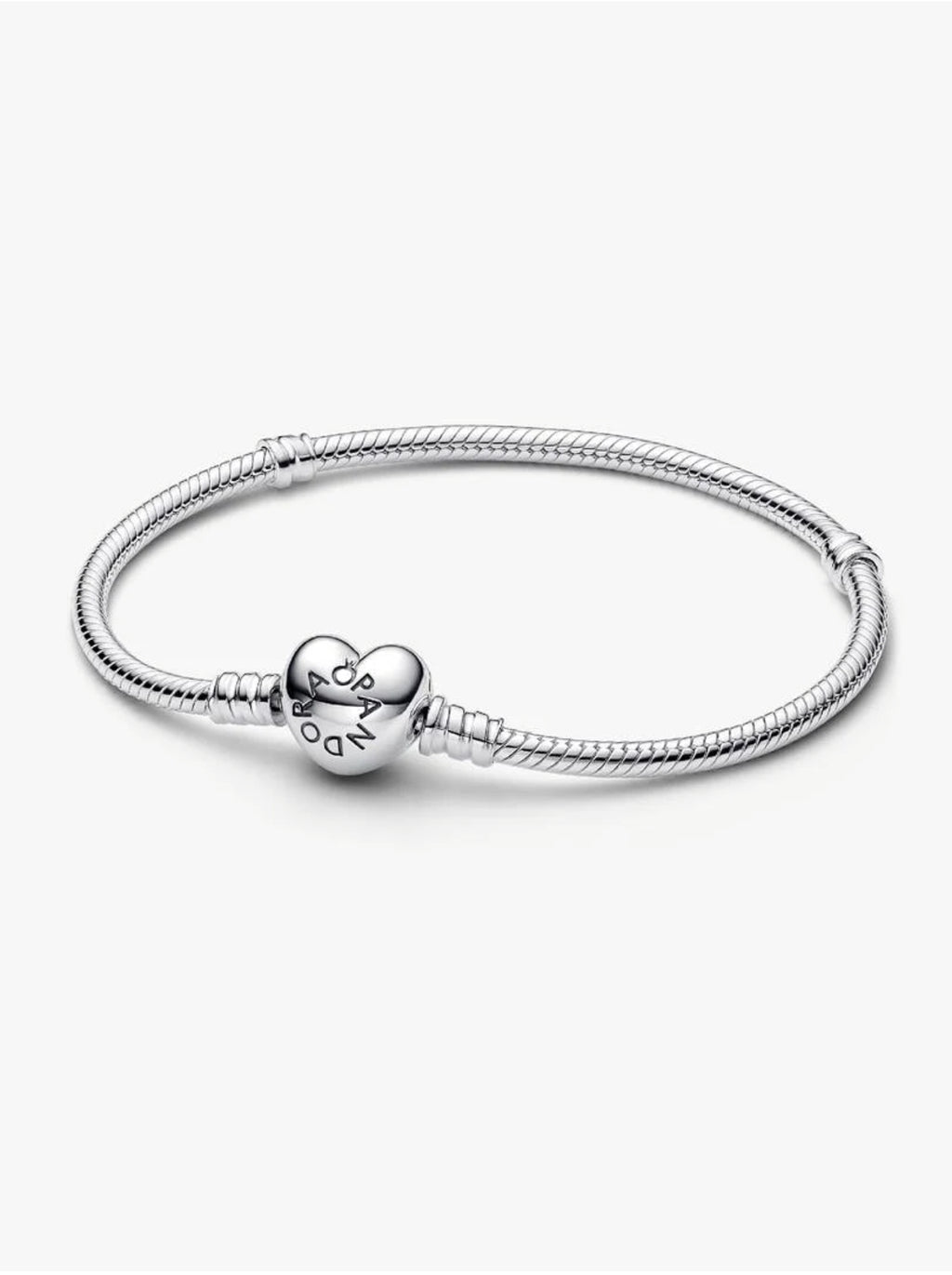 Bracelet Cœur & Maille Serpent Moments Argent Massif
