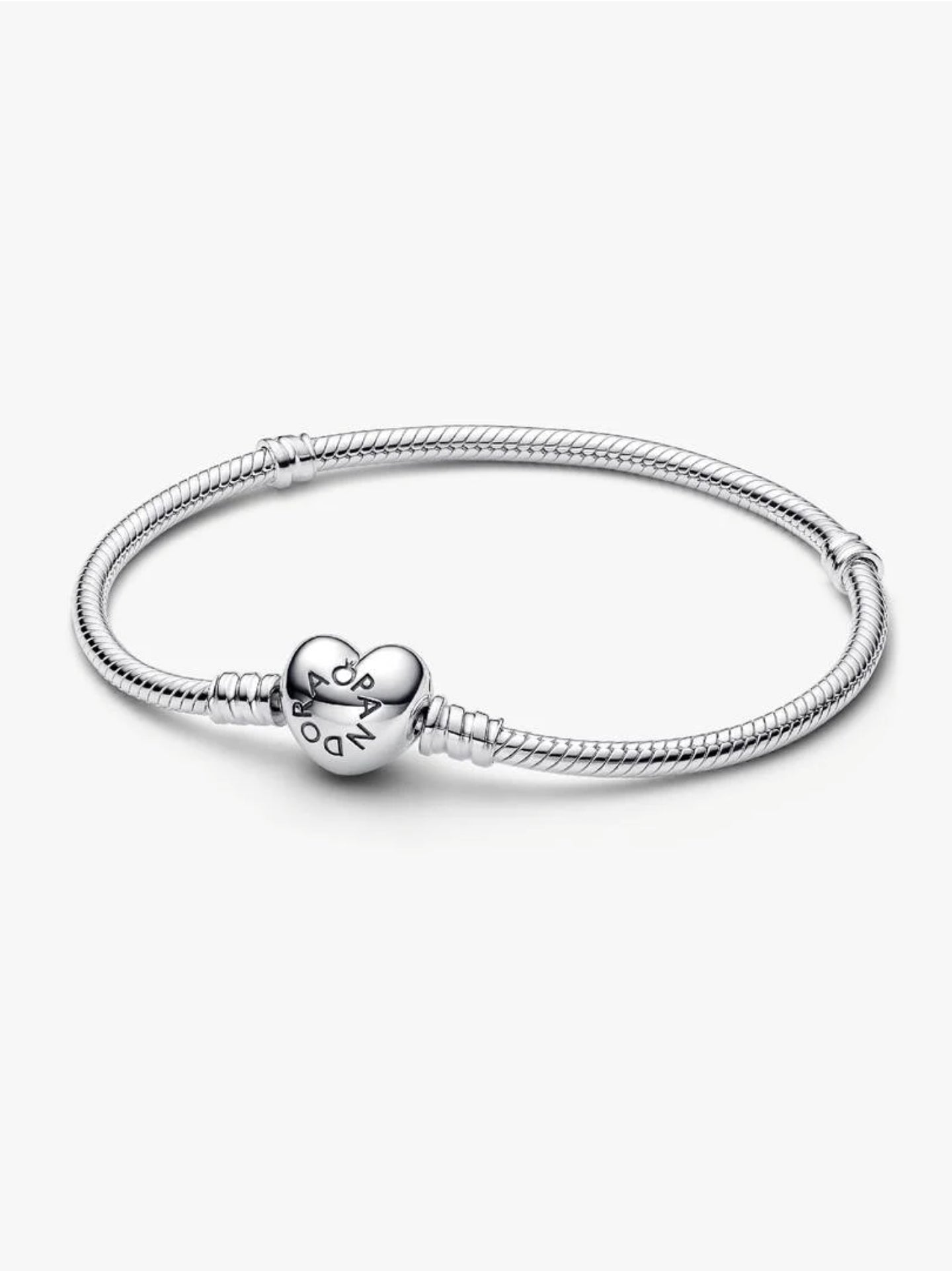 Bracelet Cœur & Maille Serpent Moments Argent Massif