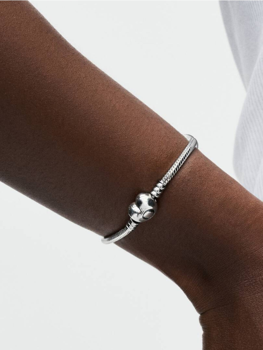 Bracelet Cœur & Maille Serpent Moments Argent Massif