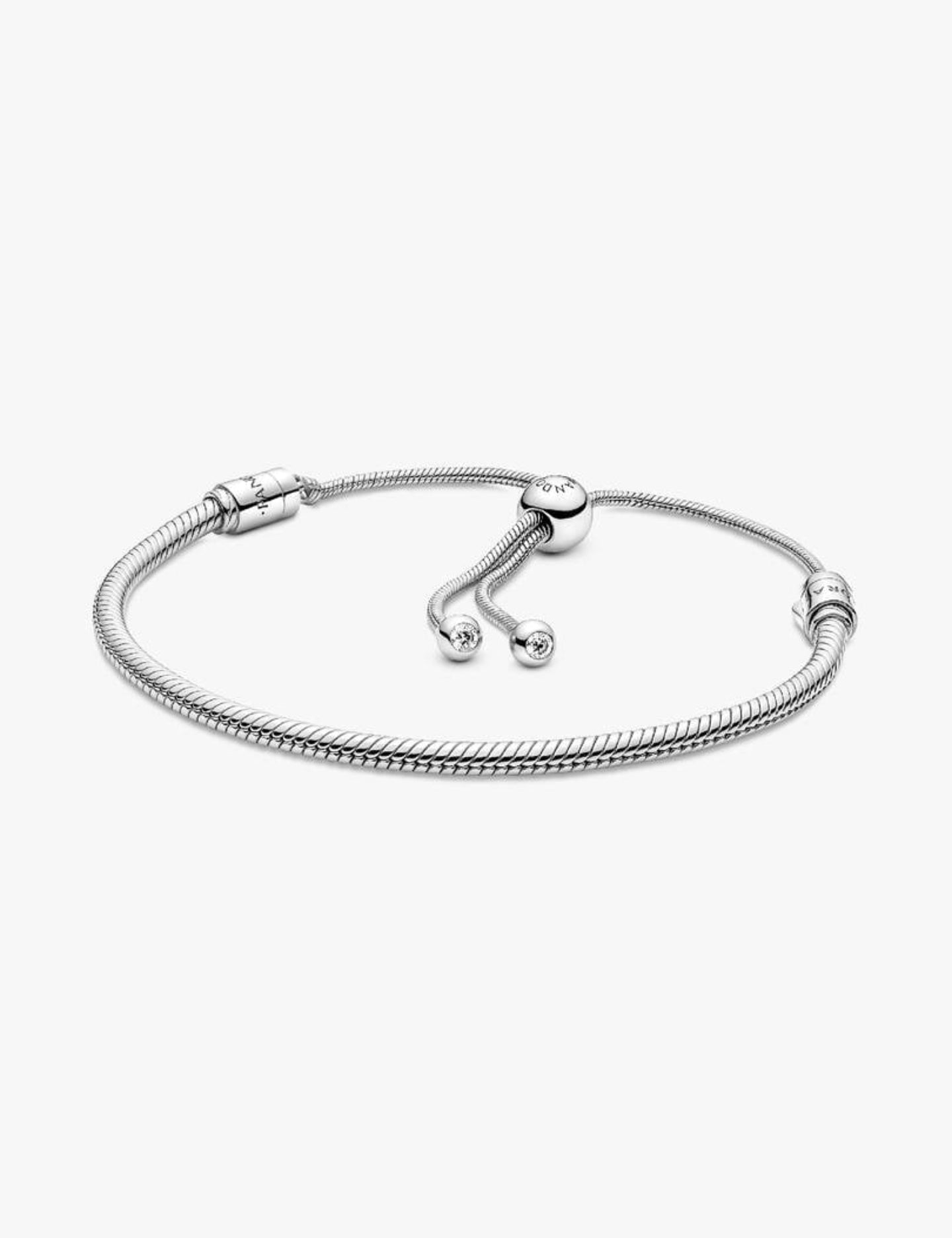 Bracelet Coulissant Maille Serpent Argent Massif