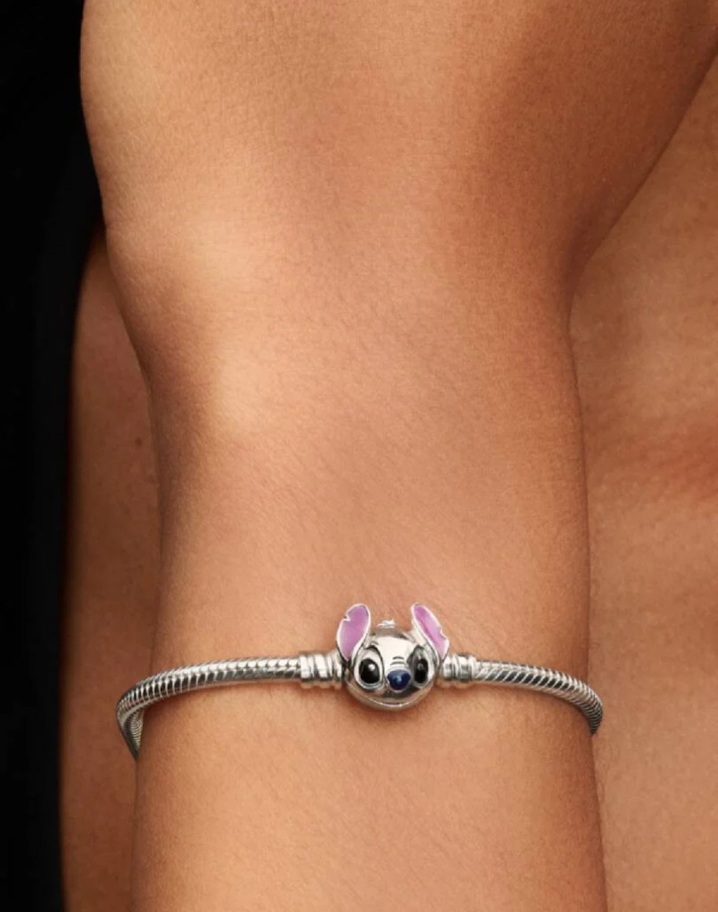 Bracelet Maille Serpent Disney Stitch Argent Massif