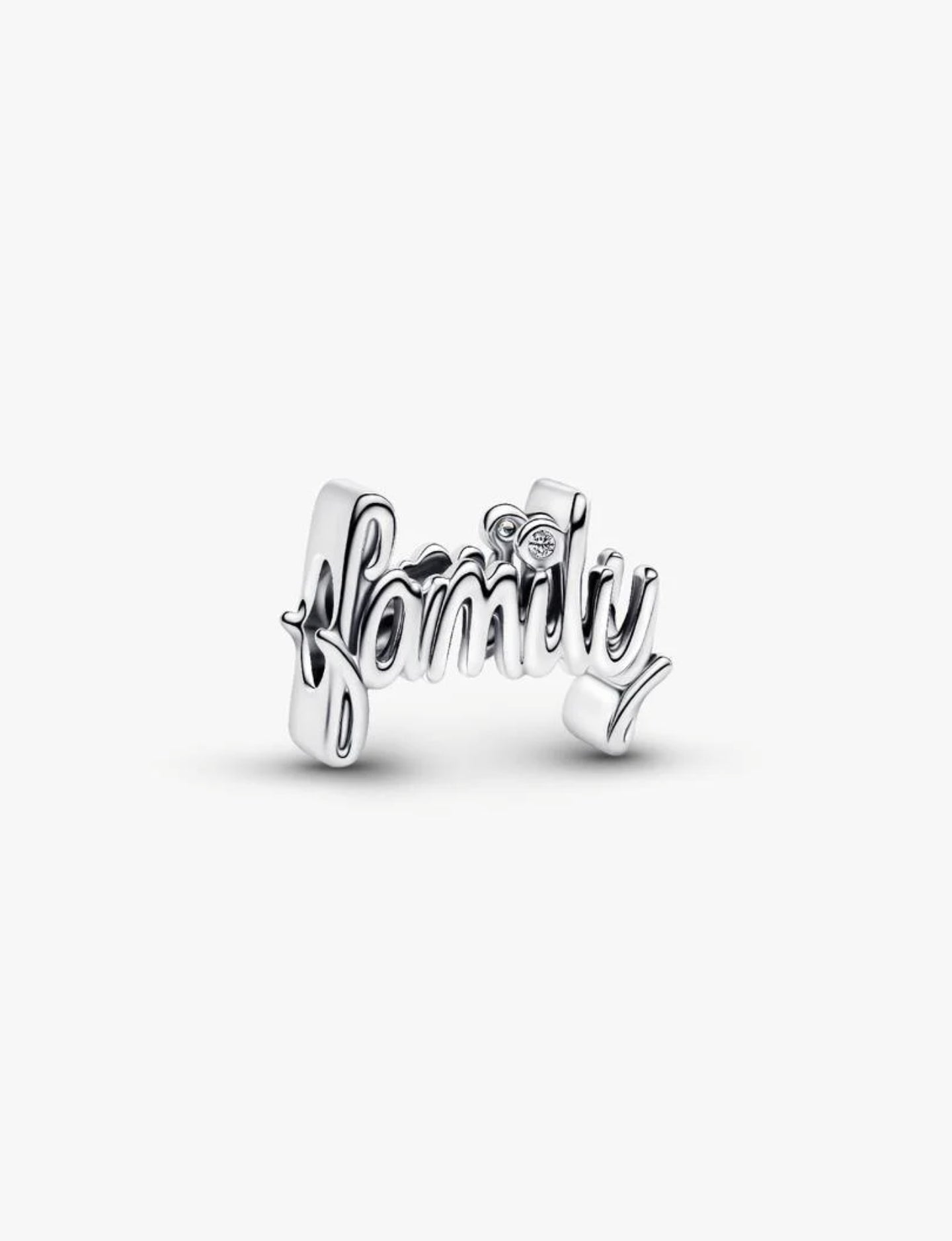 Charm Family en Lettres Cursives Argent Massif