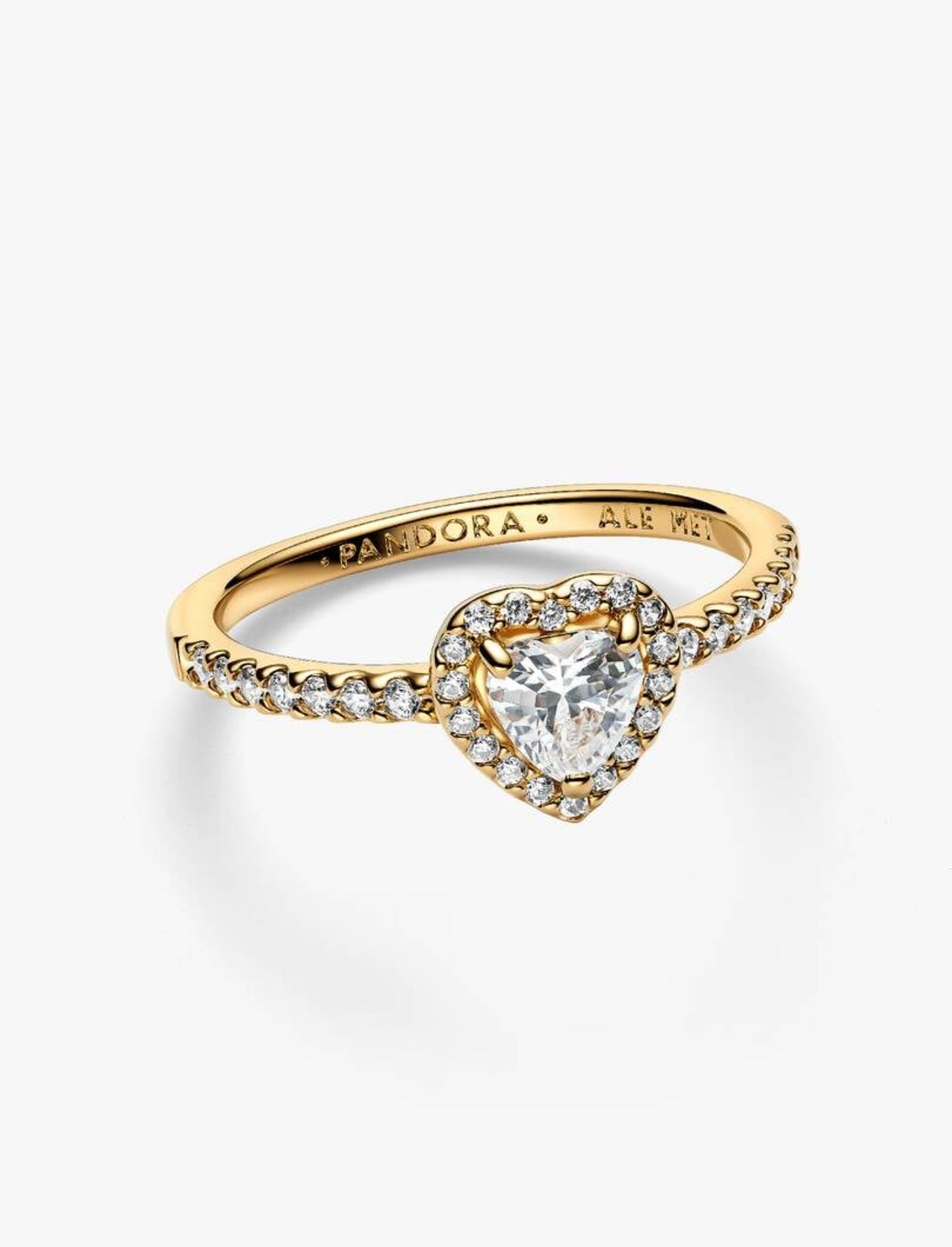 Bague Cœur Surélevé Métal doré à l'Or 14 carats