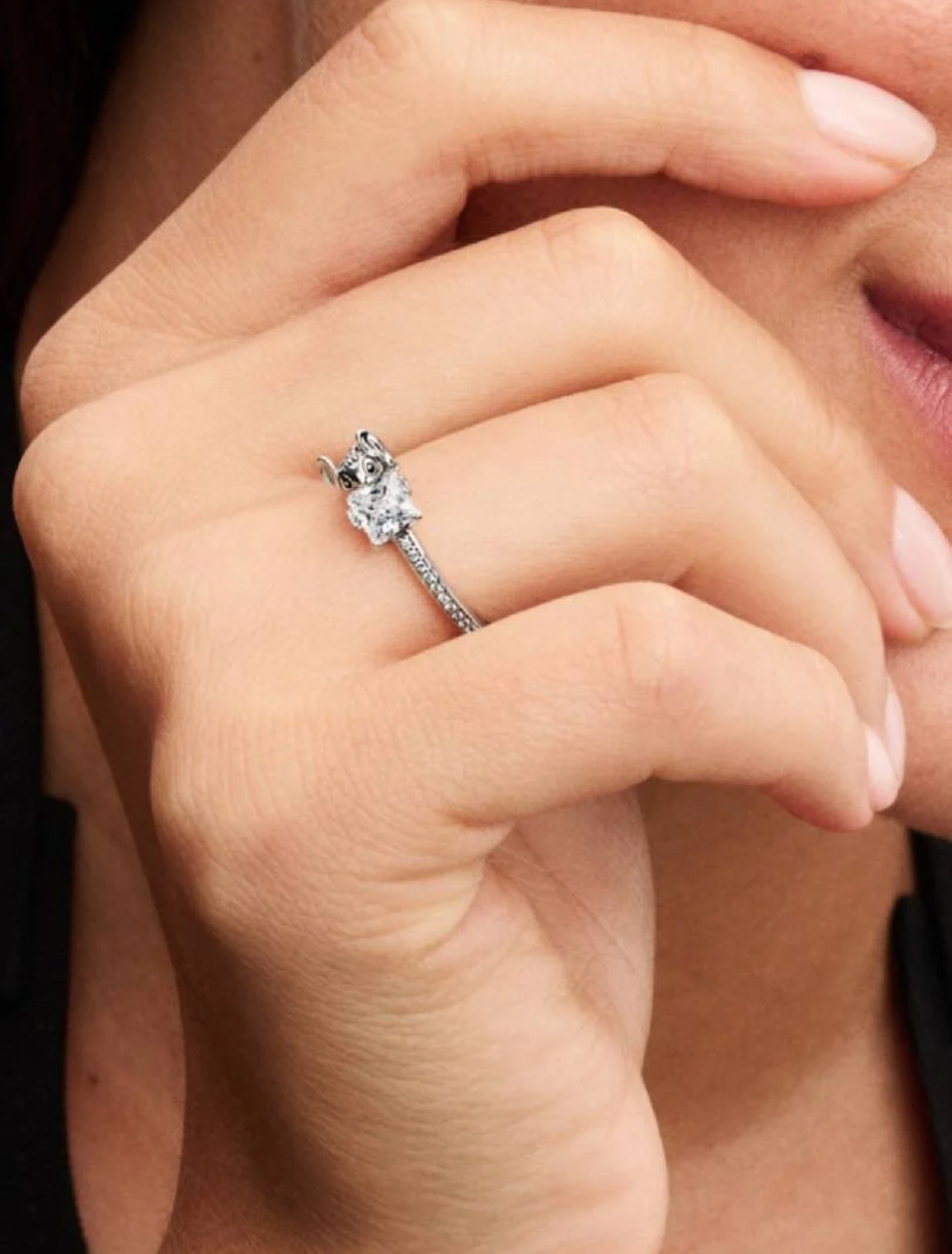 Bague Disney Stitch & Pierre Argent Massif