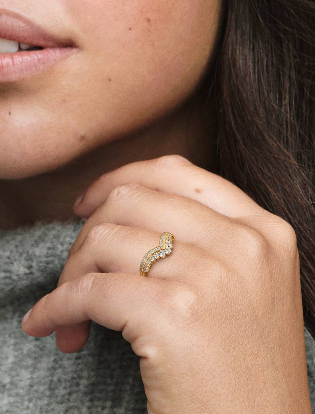 Bague Tiare Vœu Métal doré à l'Or 14 carats