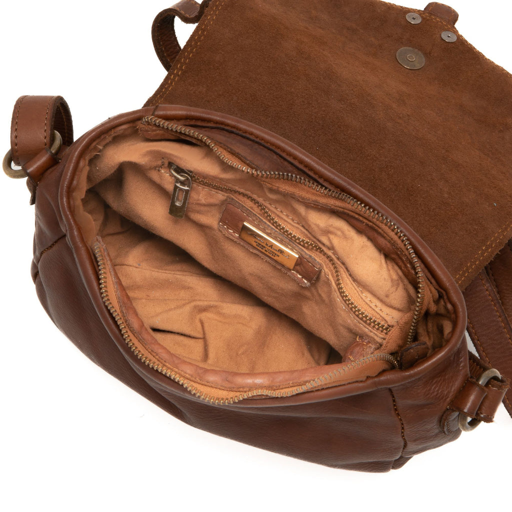 Anna Morellini - Sac à bandoulière Luigia - 100% cuir - marron foncé