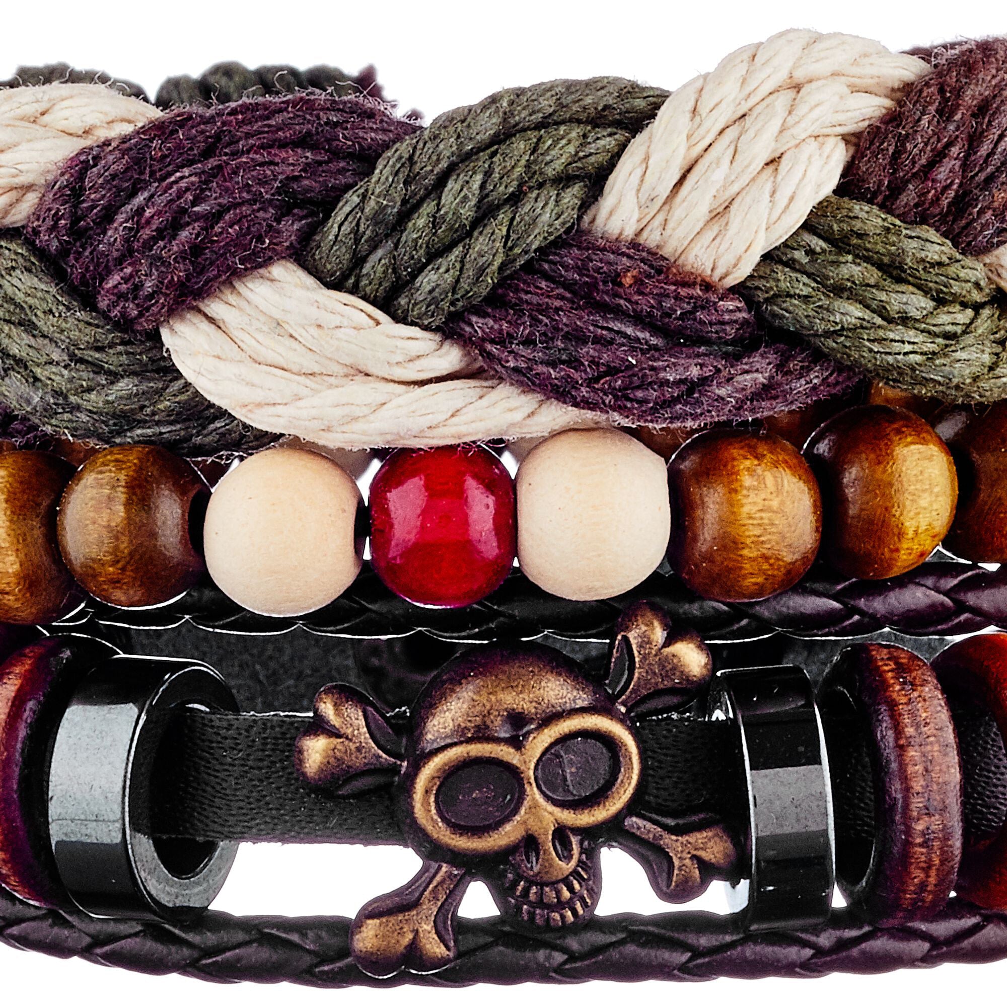 Bracelet manchette Ranelagh - cuir - marron