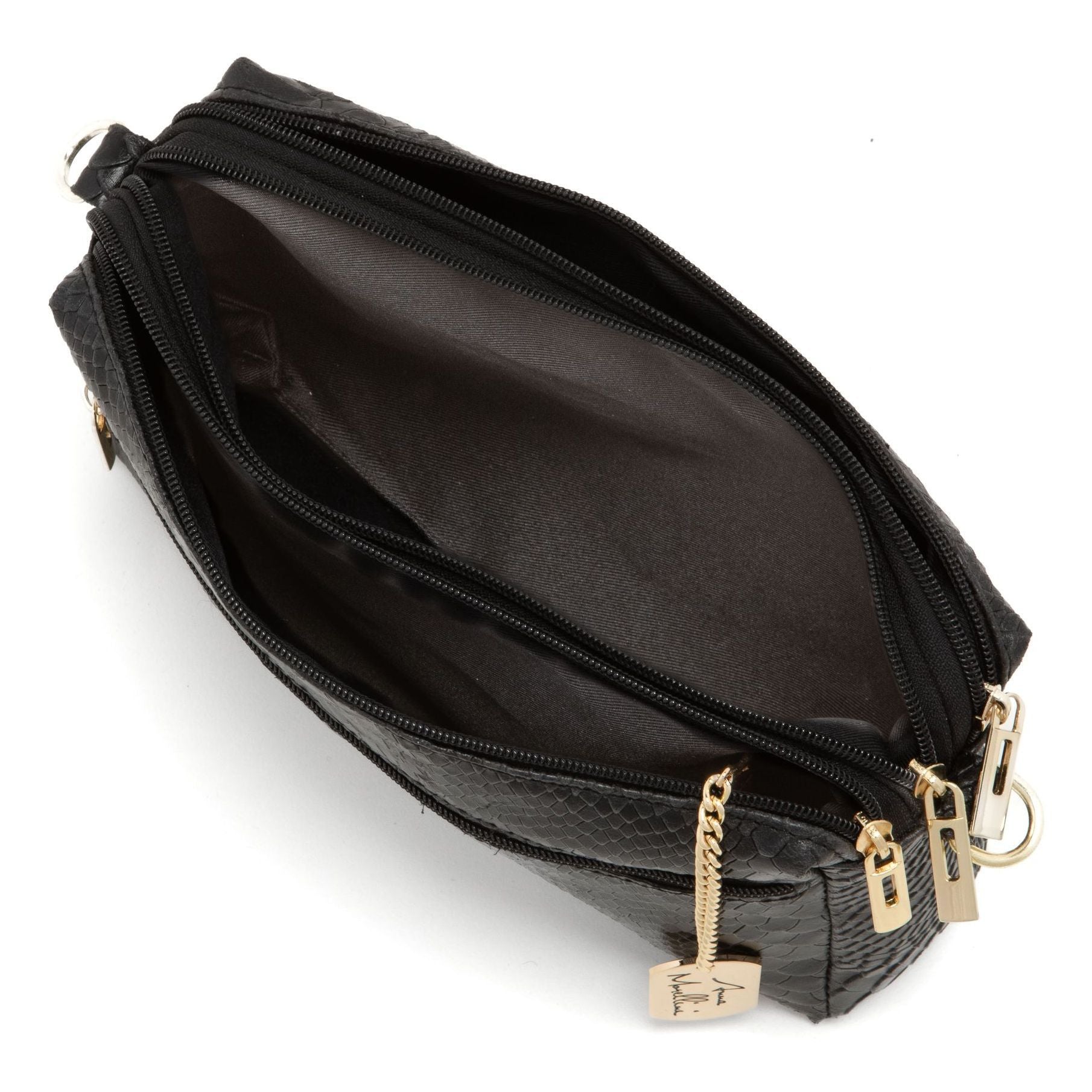 Anna Morellini - Sac à bandoulière Luigina - 100% cuir - noir